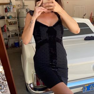 Free People velvet detail mini dress